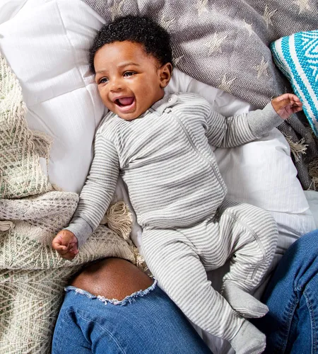 Miniatura 3 de Burts Bees Baby Pijama unisex para bebé con cremallera frontal antideslizante algodón orgánico