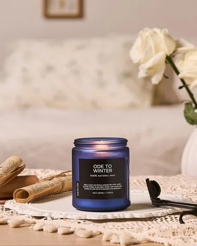 Miniatura 6 de M&SENSE Ode to Winter - Vela perfumada para el hogar, cera de soja natural, mecha de algodón, aroma de invierno, 7.05 onzas hasta 50 horas de tiempo