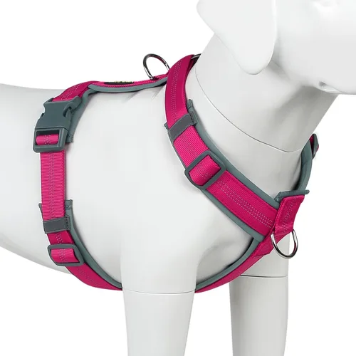 Arnés para perro Plutus Pet sin tirón, arnés ajustable de nylon con acolchado suave, arnés para perro reflectante y resistente para perros pequeños,