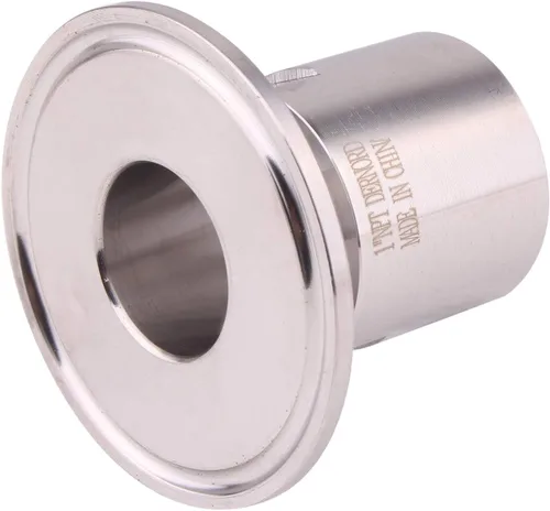 Miniatura 4 de Dernord Adaptador de abrazadera triple de 2" a virola de rosca FNPT de 1 pulgada para tubería sanitaria