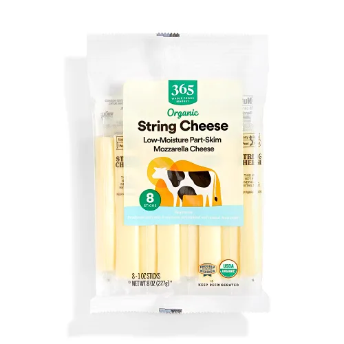 365 by Whole Foods Market, Queso de hebra orgánico Mozzarella, 8 onzas (226.8 g)