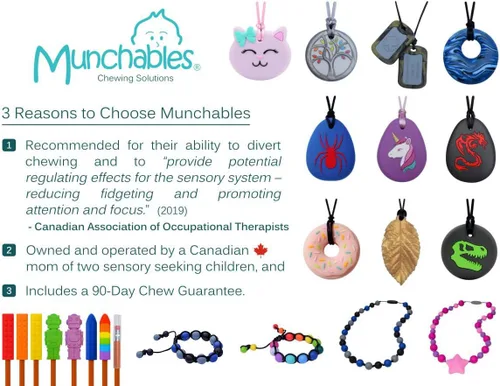 Miniatura 4 de Collar sensorial masticable de dragón para adultos o niños, joyería de juguete masticable para niños y niñas (azul marino/negro)