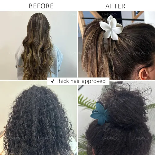 Miniatura 5 de Pinzas para el pelo de flores para mujeres y niñas, de cabello grueso a fino, medianas, bonitas, pinzas decorativas de plumeria, accesorios