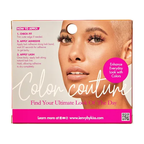 Miniatura 4 de iENVY - Pestañas postizas de imitación de visón de color, pestañas de colores mixtos, máxima esponjosidad y volumen, pestañas postizas (rosa tintado)
