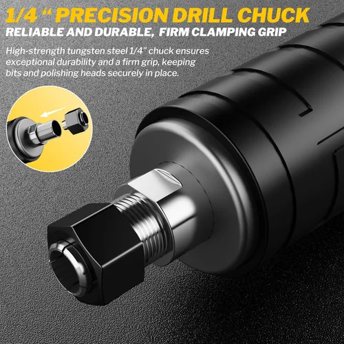 Miniatura 5 de Amoladora de troquel de frenado sin escobillas de 1100 W compatible con batería Dewalt de 20 V, velocidad variable de 3 niveles de hasta 26000 RPM