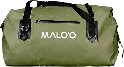 Miniatura 14 de Malo’o Bolsa de lona impermeable seca, Bolsa de equipo resistente de cubierta enrollable impermeable con correas para el hombro y bucles Molle, Negro