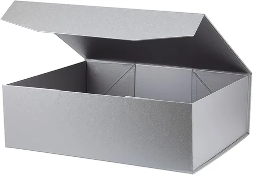Miniatura 11 de Caja de regalo negra con tapa de 12 x 8 x 2.5 pulgadas, caja de regalo magnética para envolver, caja de regalo a granel para regalo, grano de malla