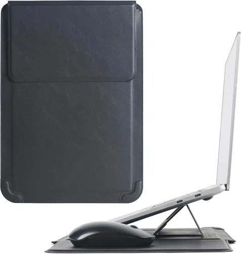 Miniatura 15 de Funda para portátil con soporte y alfombrilla de ratón 15-16 pulgadas Funda para portátil Funda para Chromebook Cubierta protectora de cuero