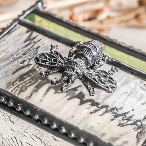 Miniatura 3 de J Devlin -Bee - Caja de cristal para joyas de recuerdo, pequeñas cajas decorativas - Caja 753