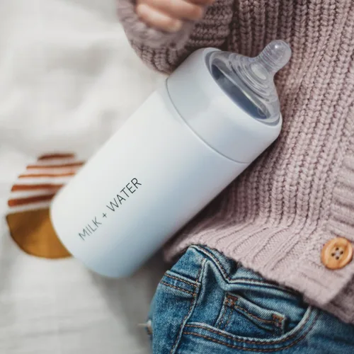 Miniatura 5 de MILK & WATER - Dispensador de biberones y fórmula para bebés todo en uno de acero inoxidable sobre la marcha, mantiene el agua caliente y la fórmula