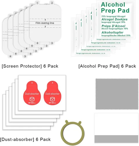 Miniatura 6 de Paquete de 6 protectores de pantalla diseñados para Apple Watch de 1.575 pulgadas, protector de pantalla para Apple Watch SE Series 6, 5, 4