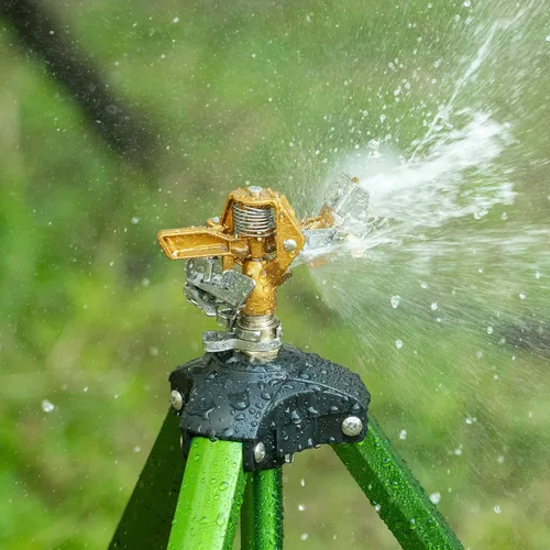 Miniatura 4 de Hourleey Rociador de impacto de latón de 1/2 pulgada, paquete de 2 cabezales de rociador de agua resistente, patrón de cobertura ajustable de 0 a