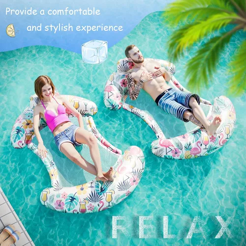 Miniatura 4 de Pool Floats Adult - Inflatable Pool Lounger, Pool Lounger Chairs for Relaxation, Floating Water Lounger Chairs Summer Water Sun Tanning for Swimming
