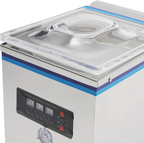 Miniatura 6 de Sellador al vacío de cámara de 110 V, máquina de envasado al vacío de acero inoxidable, potente sistema de sellado de 360 W, sellador de máquina