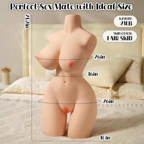 Miniatura 5 de Muñecas sexuales, muñeca sexual de tamaño real de 21 libras para hombres, torso de muñeca sexual realista con pechos suaves y trasero, masturbador