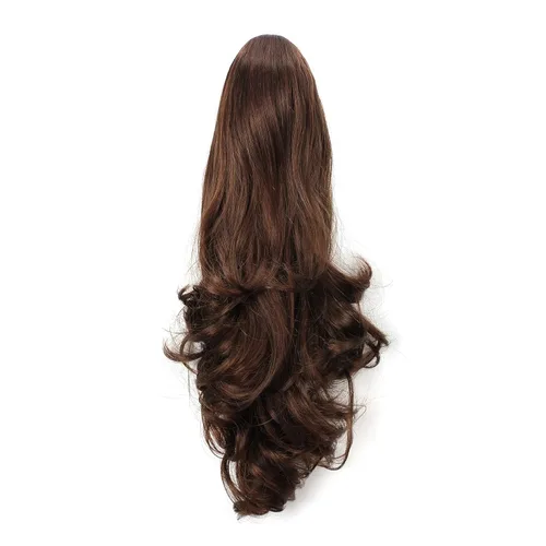 Miniatura 6 de Extensión de pelo Onedor, coleta sintética y rizada de 20 pulgadas con broche, 6.7 oz con broche de garra