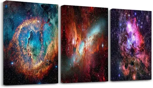 pchmcu Paquete de 3 Kits de Pintura de Diamantes Galaxia para Adultos, Pintura de Arte de Diamantes 5D, Bricolaje Taladro Completo Cristal Estrás
