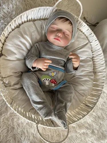 Miniatura 2 de cosheng Muñecas de bebé Reborn de vinilo de cuerpo completo de 20 pulgadas, muñeca realista de bebé recién nacido, juguete de silicona para dormir