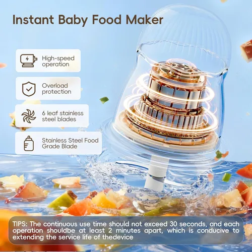 Miniatura 4 de Fabricante de Alimentos para Bebés, Juego Pequeño de Procesador de Alimentos para Bebés, Fruta, Verdura, Carne, Fabricante de Alimentos para Bebés