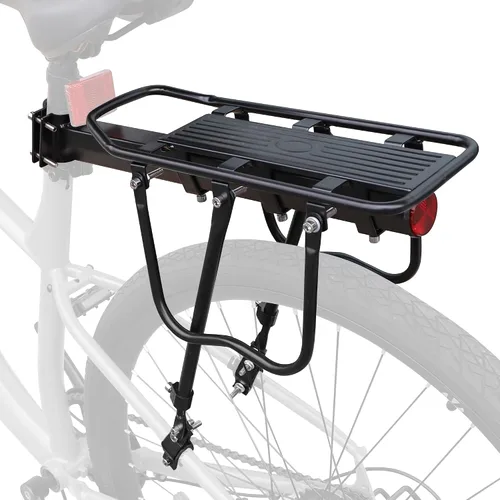 MEGHNA Bike Rear Rack Large Capacity Stable Bike Rear Cargo Detachable Universal Fit for Most Bikes Easy to Install with Reflector for Mountain Bike