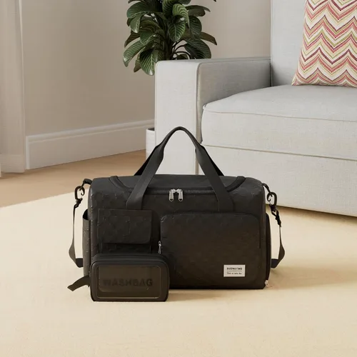 Miniatura 275 de Pequeña bolsa de gimnasio para mujer, bolsa de viaje con compartimento para zapatos