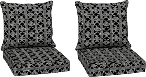 Miniatura 59 de Arden Outdoor Deep Seat Cushion Set, 24 x 24 pulgadas, Cojín para patio resistente al clima, a la lluvia y a la decoloración para silla, sofá y sofá