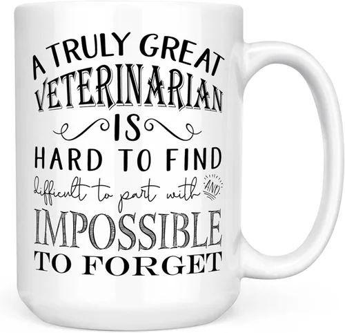 Miniatura 11 de Regalos de agradecimiento para veterinarios – A Truly Great Veterinarian is Hard to Find Taza de café, el mejor regalo de jubilación veterinaria
