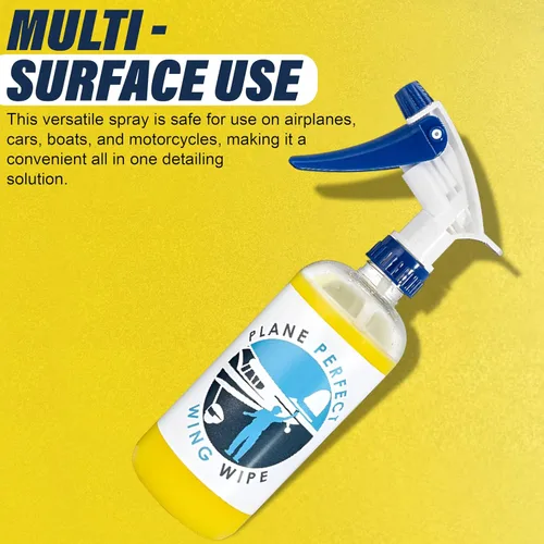 Miniatura 9 de Plane Perfect Wing Wipe Sellador en aerosol de detalle rápido – Cera hidrofóbica de grado aeronáutico con protección UV – Brillo nano Spec de larga