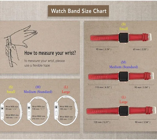 Miniatura 7 de HARDISTON Brazalete de reloj compatible con Apple 41mm para hombres y mujeres, hecho a mano de cuero genuino, compatible con iWatch Series 11 10 9 8