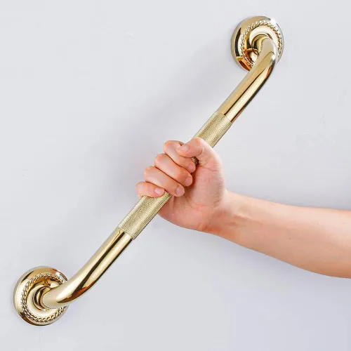 Miniatura 2 de Barra de agarre de ducha texturizada, rieles de soporte de baño de 12 pulgadas, elegante barandilla de mano con reposabrazos de seguridad, acabado