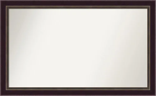 Miniatura 68 de Amanti Art Espejo de baño de bronce para sobre el fregadero, 24 x 24 pulgadas, espejo cuadrado de bronce Lara para tocador, marco de madera