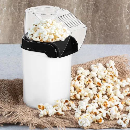 Miniatura 8 de Ciieeo Máquina eléctrica de palomitas de maíz de aire caliente, compacta para el hogar, con tapa de medición, enchufe de 110 V, fácil operación