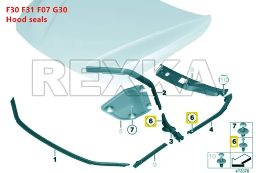 Miniatura 9 de Rexka 20 piezas Remache de clip de retención para parachoques compatible con BMW 51-11-8-174-185 51118174185