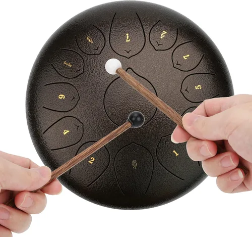 Miniatura 9 de 4 mazos de tambor de lengua de acero con cabezas de goma suave de 6.5 pulgadas, mazos suaves para principiantes y adultos, práctica y música curativa