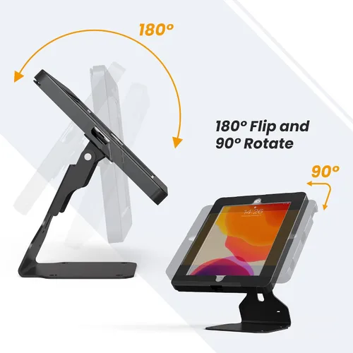 Miniatura 4 de Soporte para tablet compatible con iPad de 10.2 pulgadas, generación 7, 8, 9ª, de metal pesado, giratorio, giratorio, para escritorio