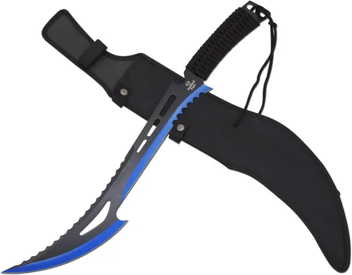 Miniatura 17 de Snake Eye Tactical - Espada de fantasía con funda de nailón, machete para exteriores y camping Plateado negro