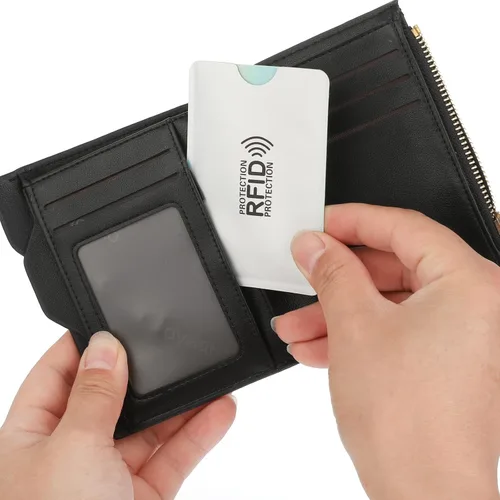 Miniatura 5 de TIESOME Juego de 10 fundas para tarjetas RFID, fundas de bloqueo RFID, impermeables, para tarjetas de crédito, protector de tarjetas de identidad