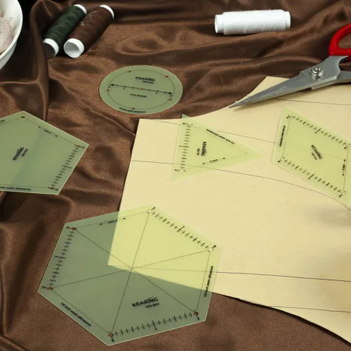 Miniatura 6 de KEARING, Nueva regla de dobladillo caliente para costura, juegos de plantillas de acolchado, regla patentada resistente al calor antideslizante