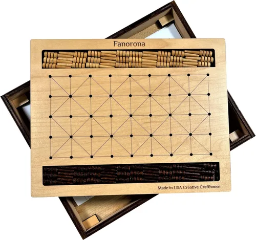 Miniatura 3 de Fanorona Game – juego de estrategia para 2 personas Capture by approaching or withdrawing, a centuries-old Madagascar contest of tactics, includes