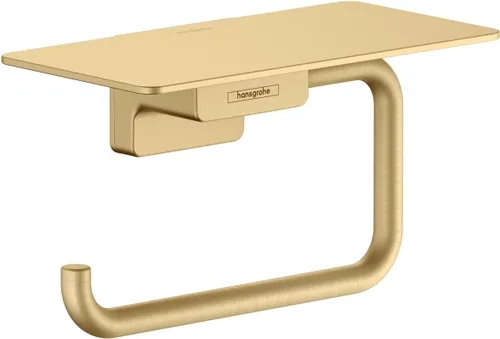 Miniatura 8 de hansgrohe AddStoris 41772670 - Soporte para papel higiénico con estante en color negro mate