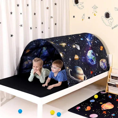 Miniatura 3 de Tienda de campaña para niños Lucky castle Bed Tent plegable casa de juegos para niños, tiendas de campaña para niñas y niños, toldo para dormir