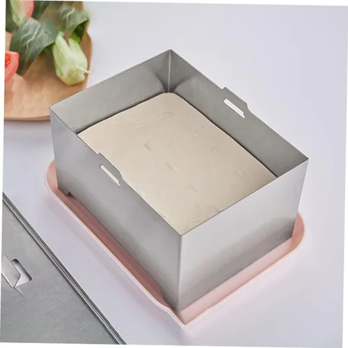 Miniatura 8 de Zerodeko Moldes hechos en casa con práctica herramienta trituradora de cocina de plástico tofu prensa de presión inoxidable prensado de queso