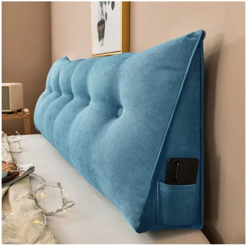 Miniatura 15 de Almohada triangular para cabecero de lectura, cojín de cuña, almohada grande para cama / almohada de lectura para sentarse en reposo en cama, Marrón