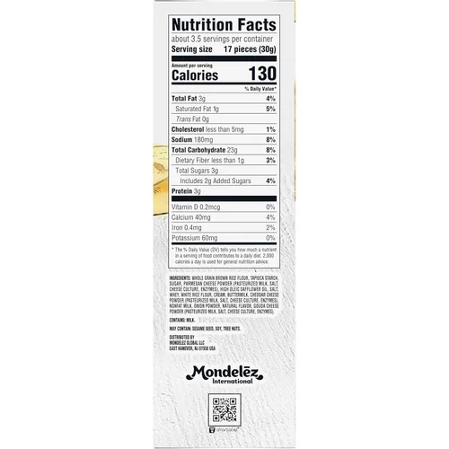Miniatura 3 de Good Thins Galletas saladas de tres quesos con arroz y queso sin gluten, galletas para bocadillos a granel, 6 cajas de 3.5 onzas
