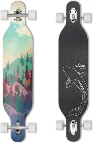 Miniatura 13 de VOLADOR Urban Freeride Pro Longboard Patineta Cruiser Adaptativa de 42 pulgadas Arce de América del Norte Longboard Camber Concave Drop