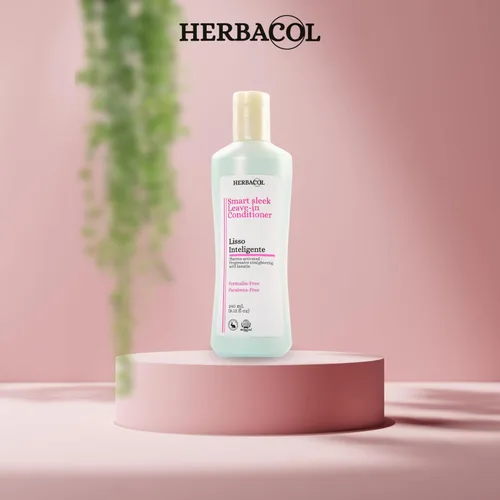 Miniatura 5 de Herbacol Lisso Inteligente Crema sin enjuague Tratamiento de queratina natural Anti-Frizz 8.1 onzas líquidas