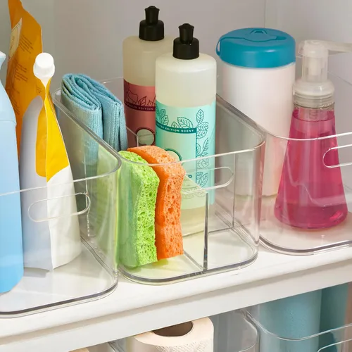Miniatura 3 de STORi Bliss Organizador de Almacenamiento de Cosméticos de Plástico de 5 Compartimentos Transparente Contenedor de Maquillaje Rectangular