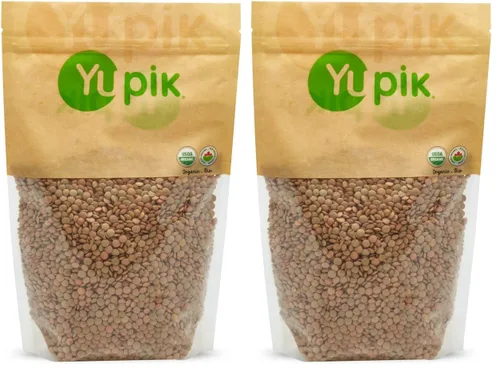 Miniatura 11 de Yupik Lentejas Verdes Orgánicas, 2.2 lb (35.2 oz), Sin OGM, Veganas, Sin Gluten, Kosher, Crudas, Fuente de Fibra, Hierro y Proteínas, Fibra