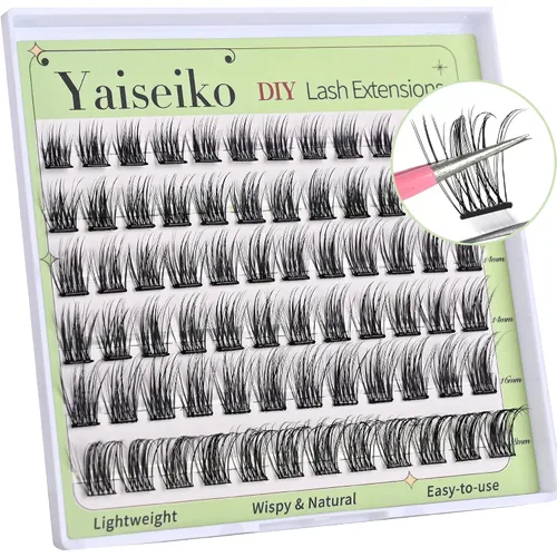 Miniatura 8 de Kit de extensiones de pestañas autoadhesivas en racimo, pestañas para colocar uno mismo, pestañas pre-pegadas, sin necesidad de pegamento, pestañas