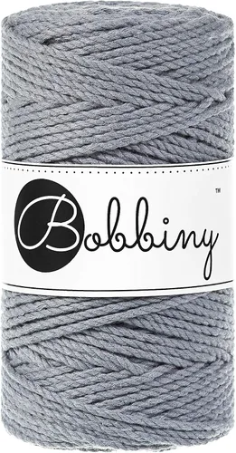 Miniatura 24 de Bobbiny Cordón de macramé regular de 0.118 in y 3 capas (aguamarina), 108yds/330 pies (100% algodón reciclado)